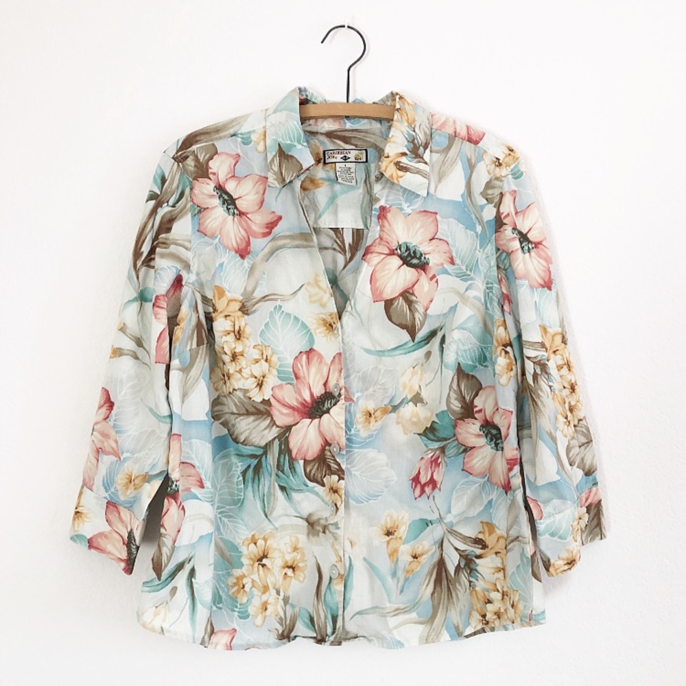 Tropical Print Blouse